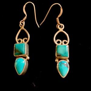 Vintage 925 sterling & Turquoise earrings